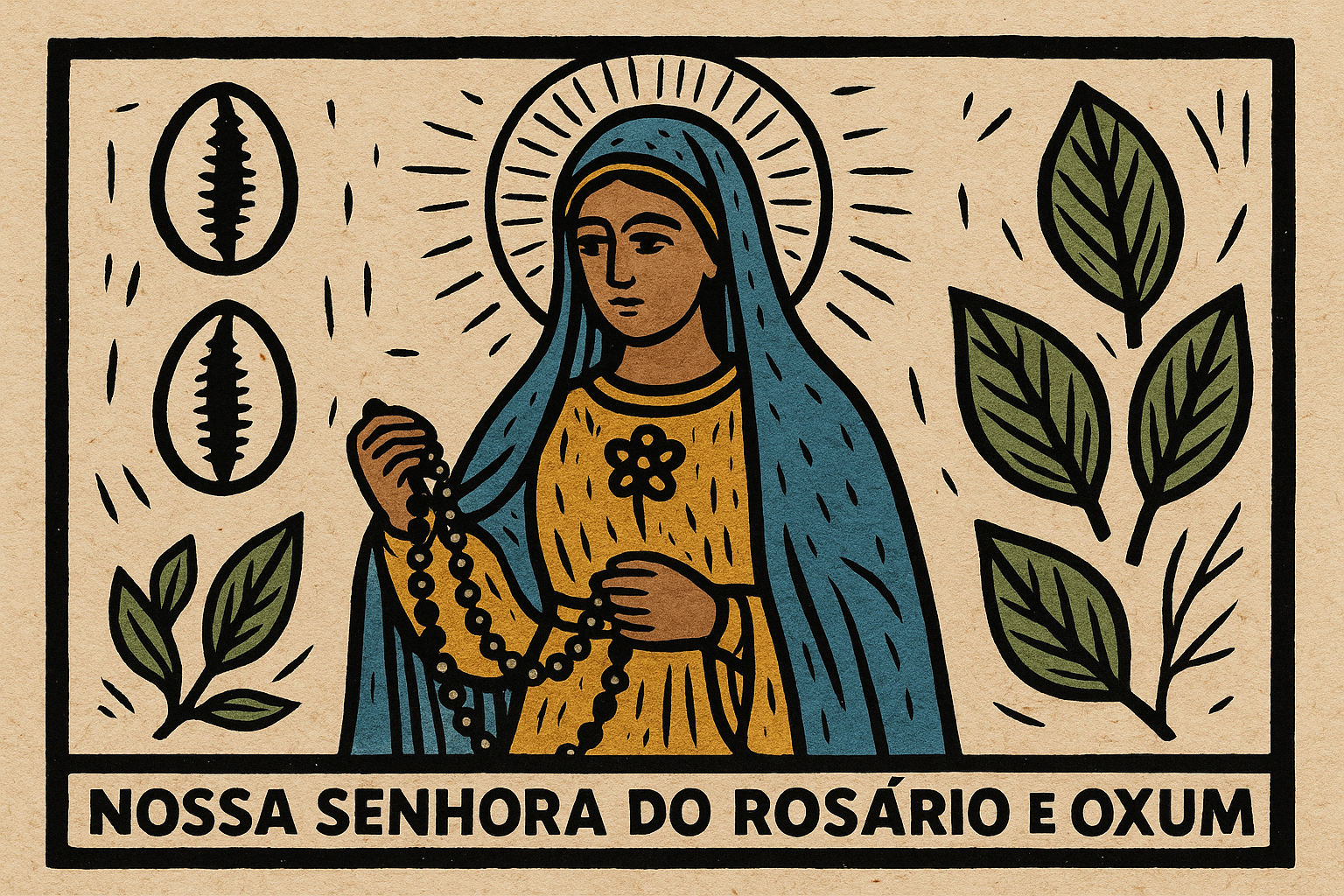 🌹 Nossa Senhora do Rosário: A Mãe que Une Rosas e Tambores Nossa Senhora do Rosário e Oxum — duas faces do amor e da proteção divina.