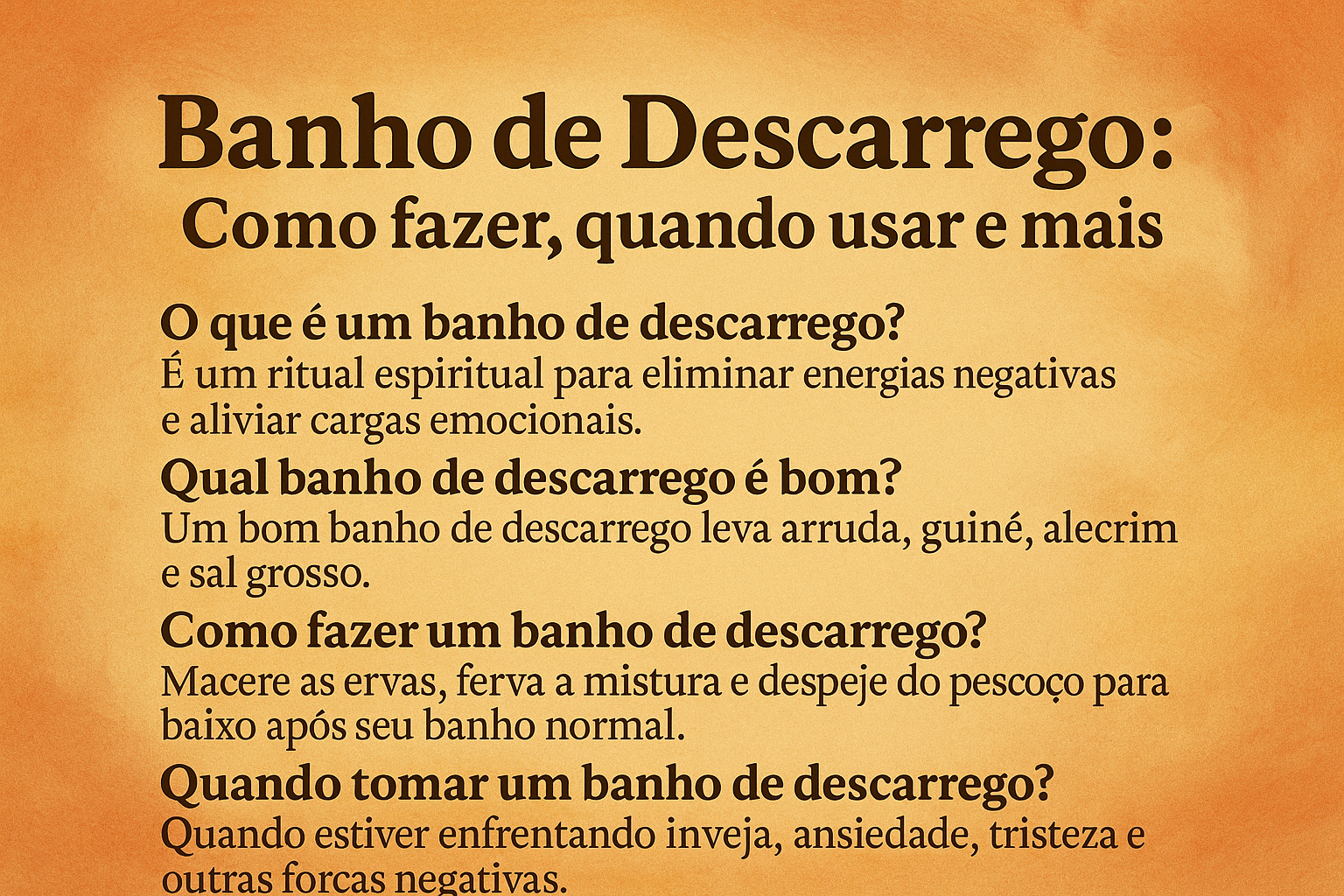 Banho de Descarrego: Purificação Espiritual, Proteção e Renovação do Axé banho de descarrego com ervas no candomblé – ritual espiritual de purificação e limpeza energética