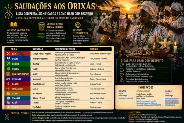Saudações aos Orixás: lista completa e significados